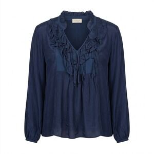 Sofia Romantic Academia Silk Top Women Medium Dark Coquette Quiet Luxury Italy